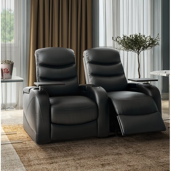 Leather Home Theater Row Of 2 By Orren Ellis