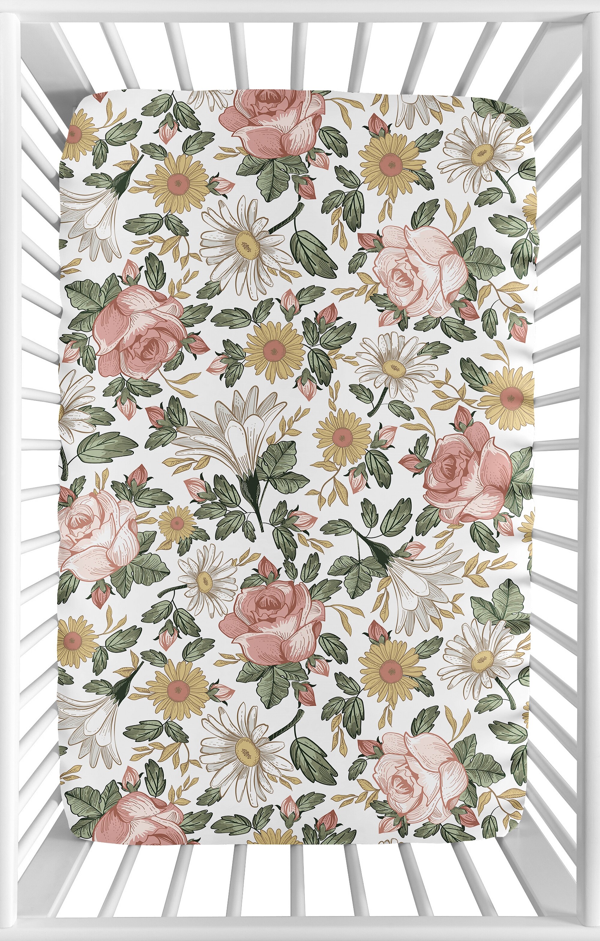 flower crib sheet