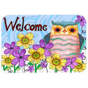 Welcome Owl Kitchen/Bath Mat