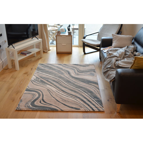 Shortridge Ocean Cut Pile Beige/Blue Rug Metro Lane Rug Size: Runner 80 x 300cm