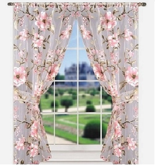 Ophelia Co Garfield Bath Window Fl Flower Sheer Curtain Ophelia Co Garfield Bath Window
