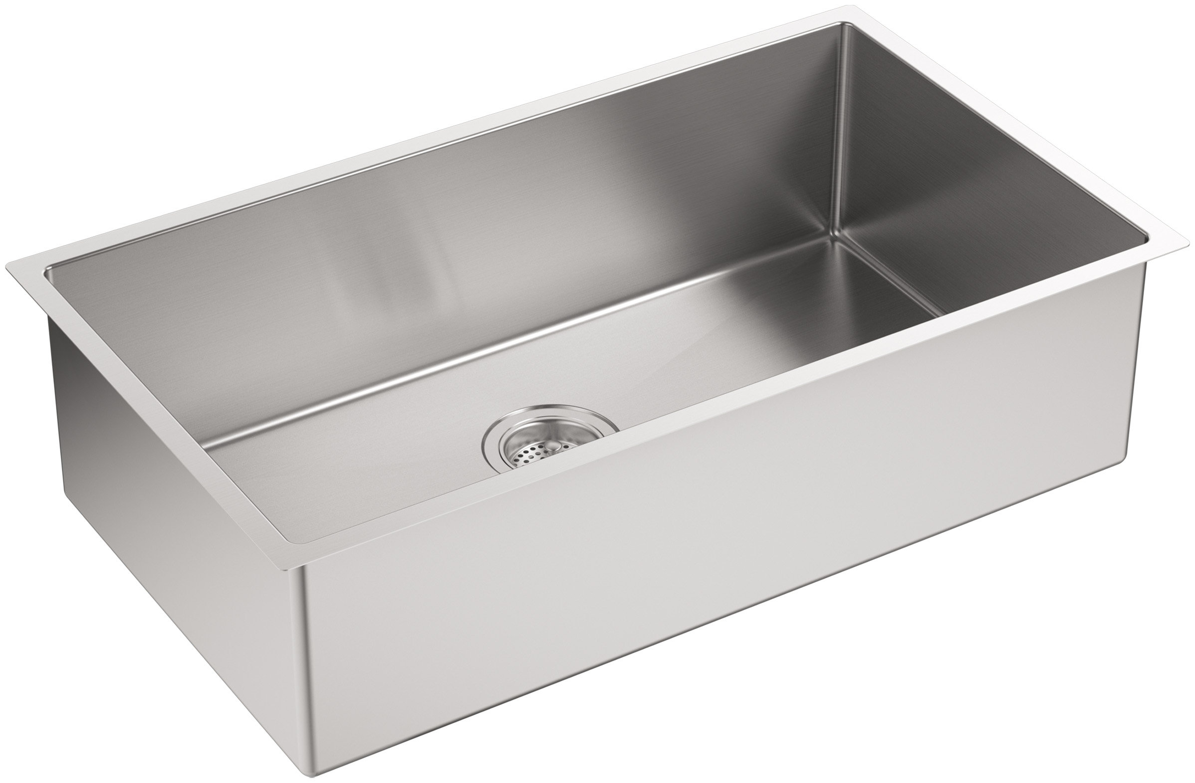 Kohler Strive 32 L X 18 25 W Undermount Single Bowl Kitchen Sink With Basin Rack Reviews Wayfair Ca