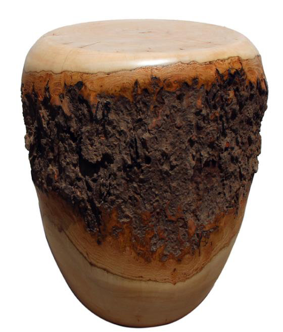 Natural Wood Accent Stool