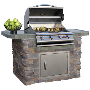 4-Burner Propane Gas Grill with Cabinet