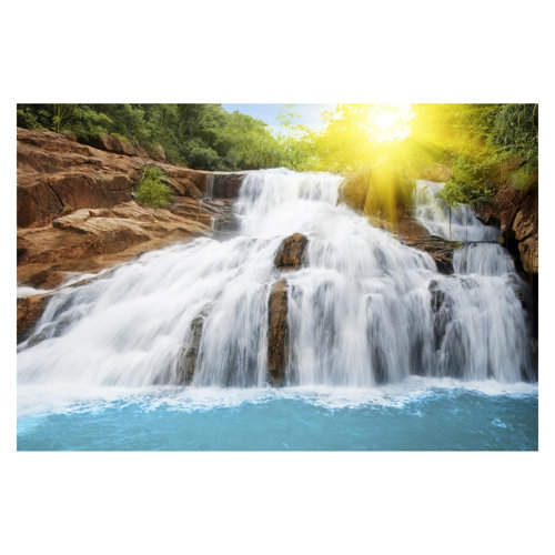 Morning in Paradise 3.2m x 4.8m Textured Matt Peel & Stick Wall Mural East Urban Home