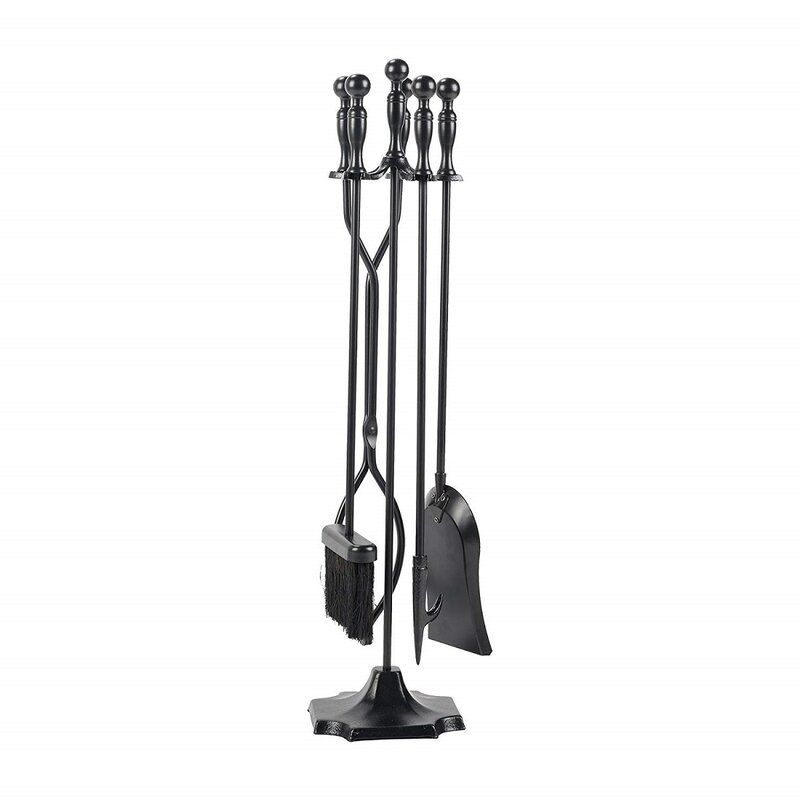 Barton 5 Piece Cast Iron Fireplace Tool Set Reviews Wayfair