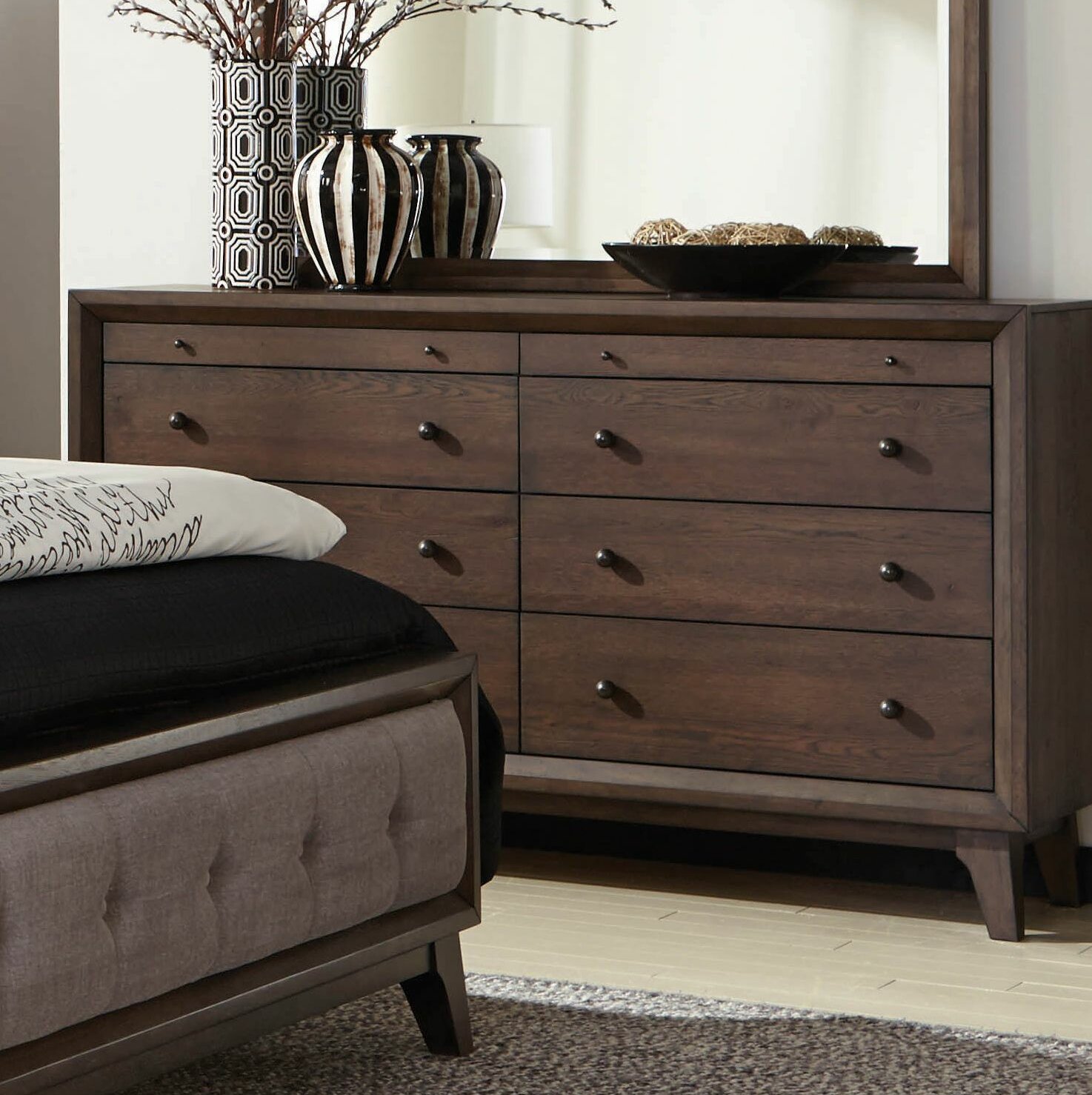 Gracie Oaks Anderson 8 Drawer Double Dresser Wayfair