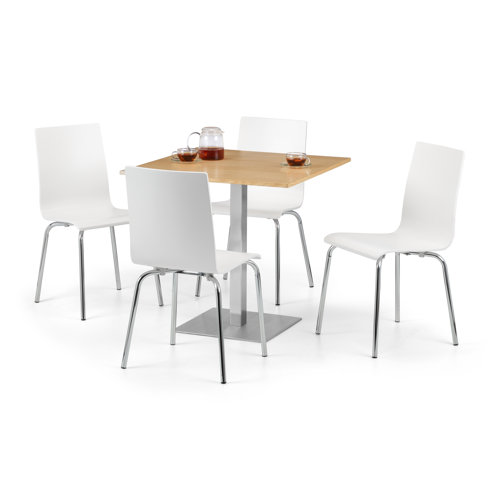 Blough Dining Set with 4 Chairs Metro Lane Colour (Table Top): Oak