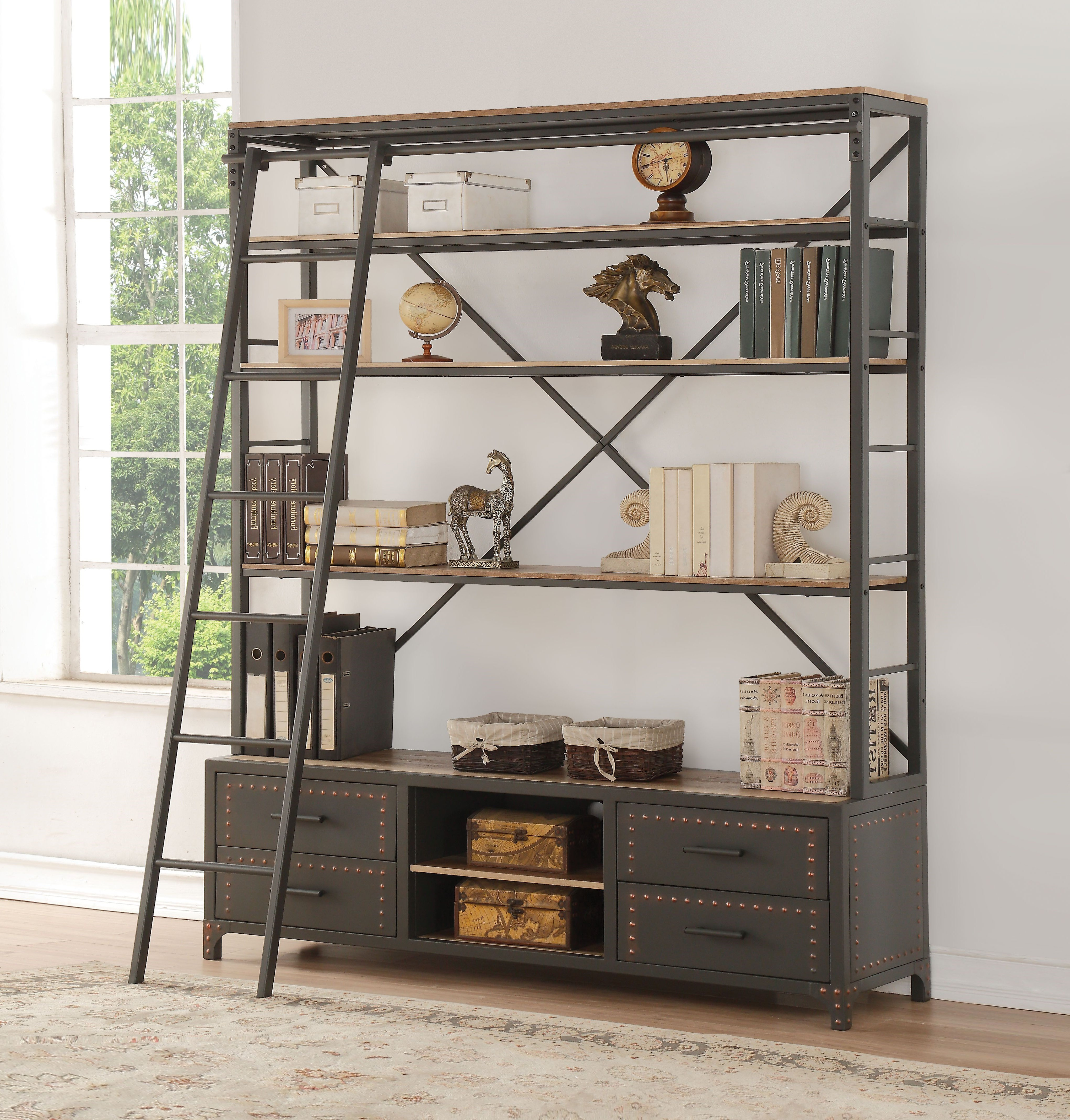 Ebern Designs Sporgh Etagere Bookcase Wayfair