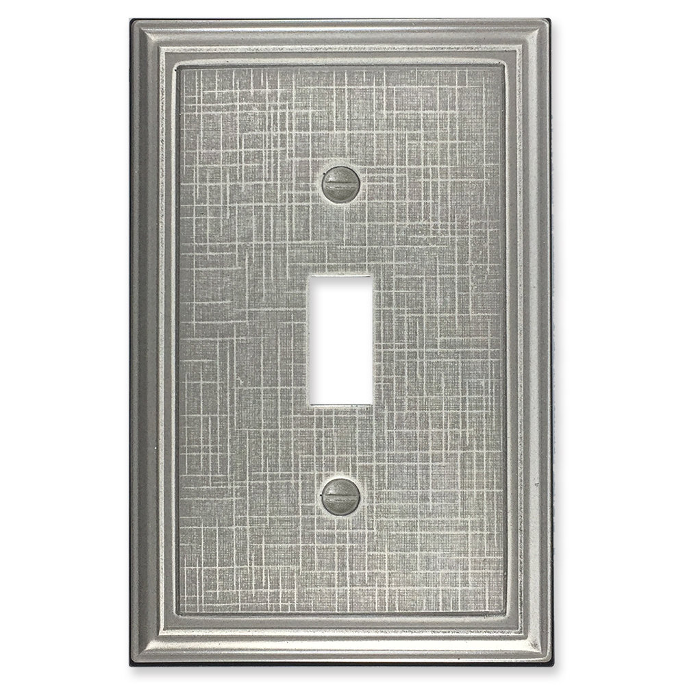 Light Switch Covers Home Decor Outlet Brushed Texture Gray Grey Pattern