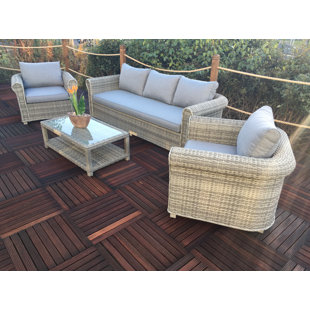 Curved Rattan Sofa Wayfair Co Uk Malge 5 Seater Rattan Effect Sofa Set