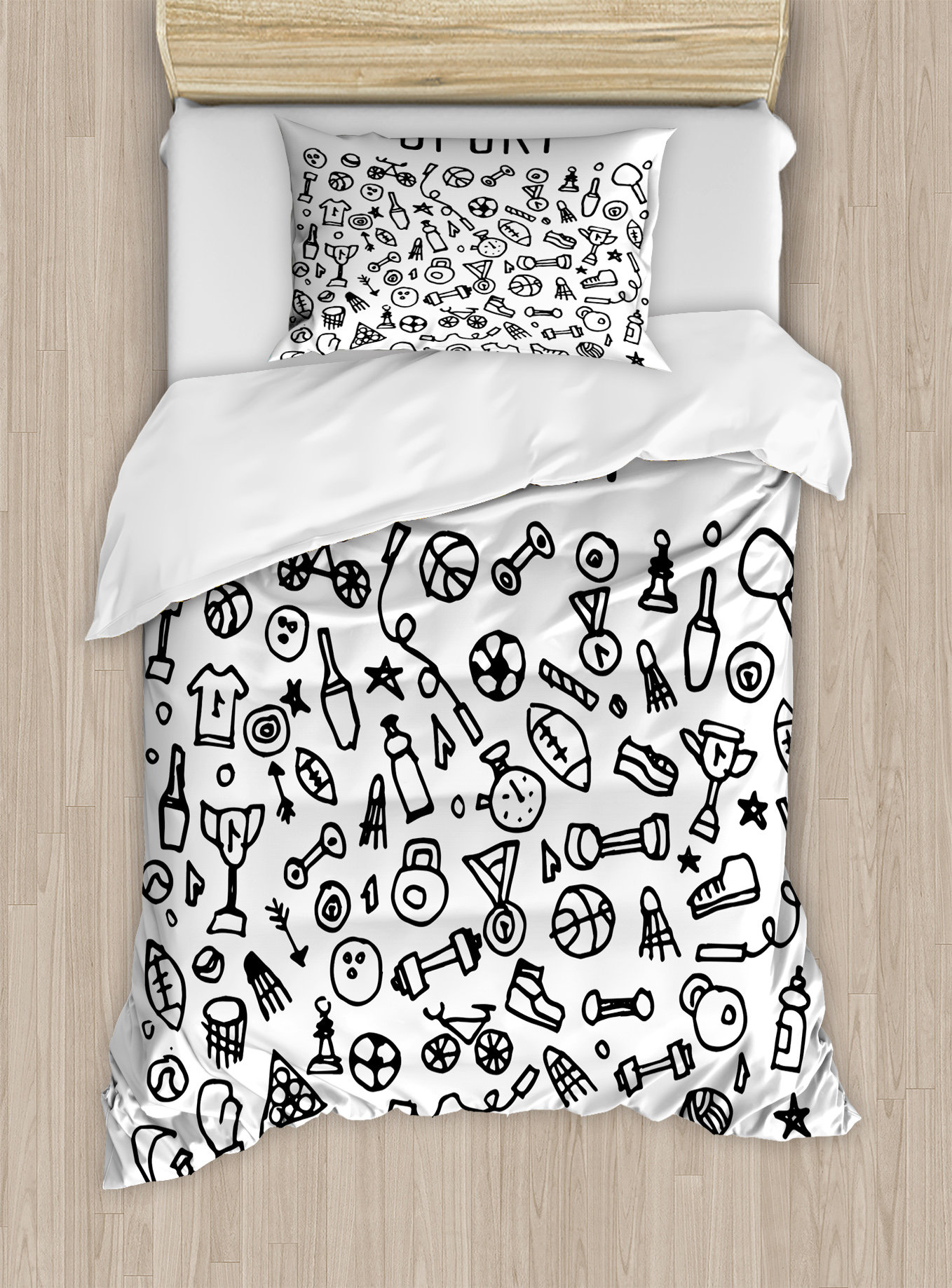 Bedding Set Queen Size Lovely Cartoon Hand Painted Cat Comforter