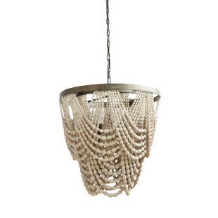 Boho Chandelier Wayfair Hatfield Metal Wood 3 Light Novelty Chandelier