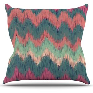 Ikat Chevron by Nika Martinez Throw Pillow