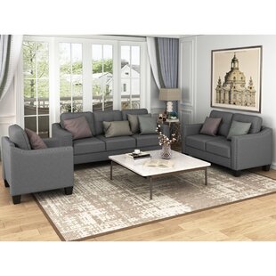 3 Piece Living Room Set Polyester Upholstery Sofa by Red Barrel Studio®