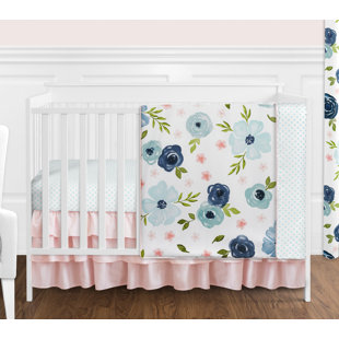 blush pink nursery bedding