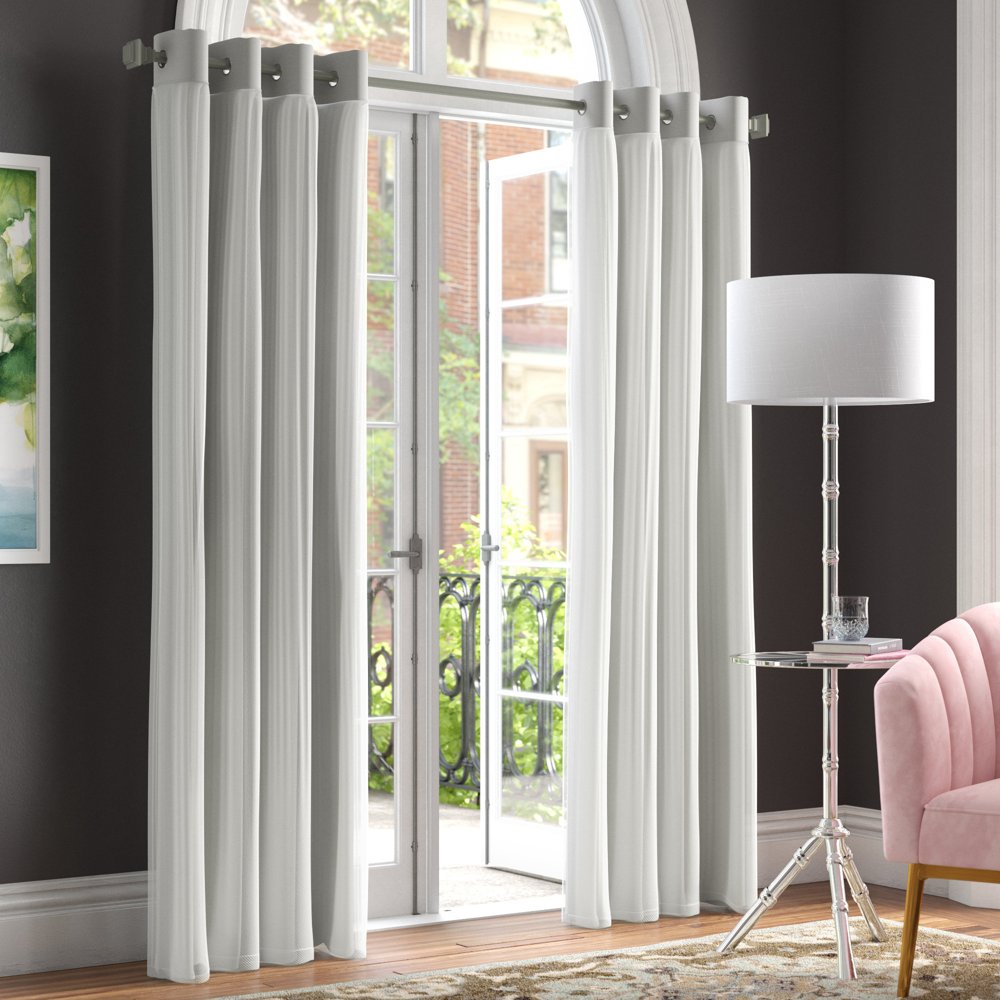 Contemporary Form Curtains 2 Panel Set Decoration 5 Sizes Window Drapes