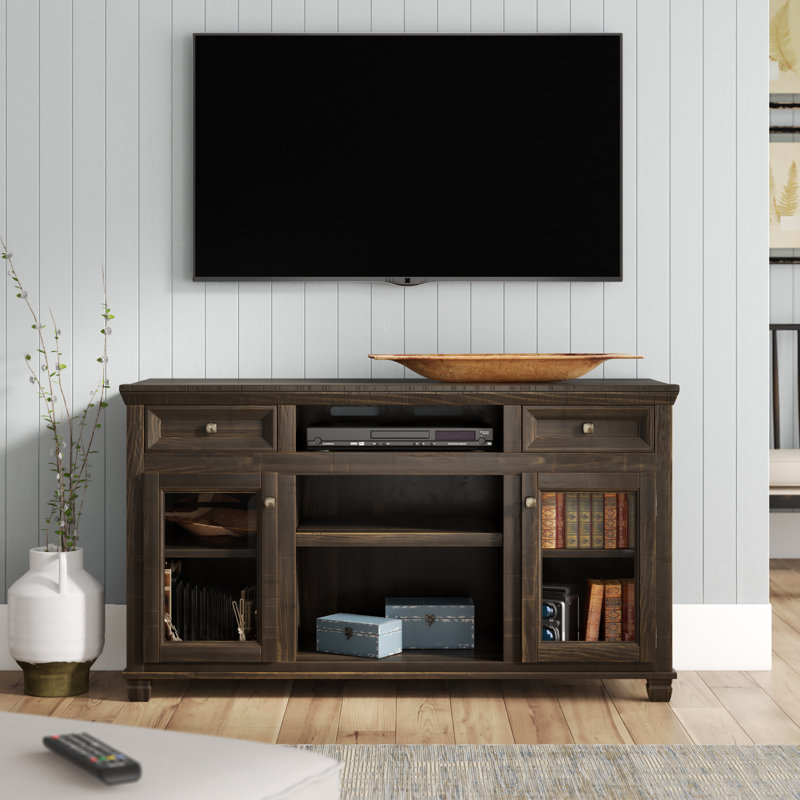 Laurel Foundry Modern Farmhouse Carlene Solid Wood Tv Stand For Tvs Up To 75 Reviews Wayfair Made of solid pine this hardy console can easily support up to a 50 tv. carlene solid wood tv stand for tvs up to 75