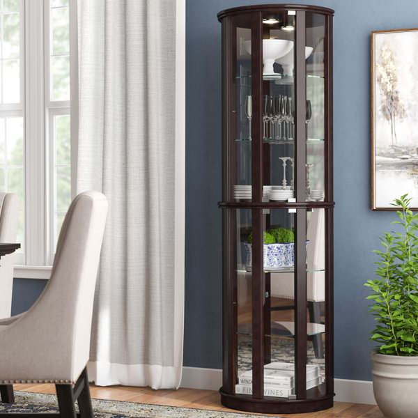 Chesapeake Narrow Lighted Curio Cabinet By Red Barrel Studio Herry Up