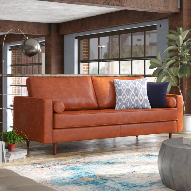 T Austin Design Ay Leather 88 Square Arms Sofa Reviews T Austin Design Ay Leather 88