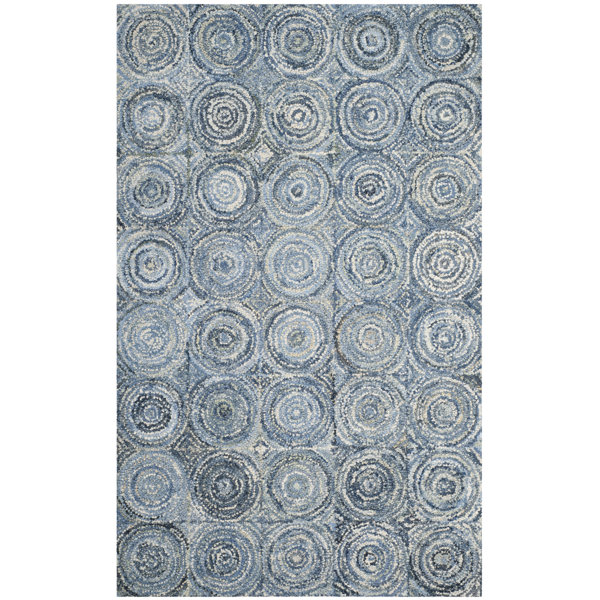 Philip Hand Tufted Cotton Blue Area Rug by World Menagerie