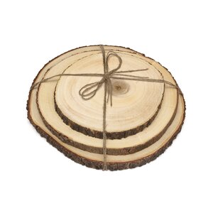 3 Piece Acacia Tree Bark Board Set