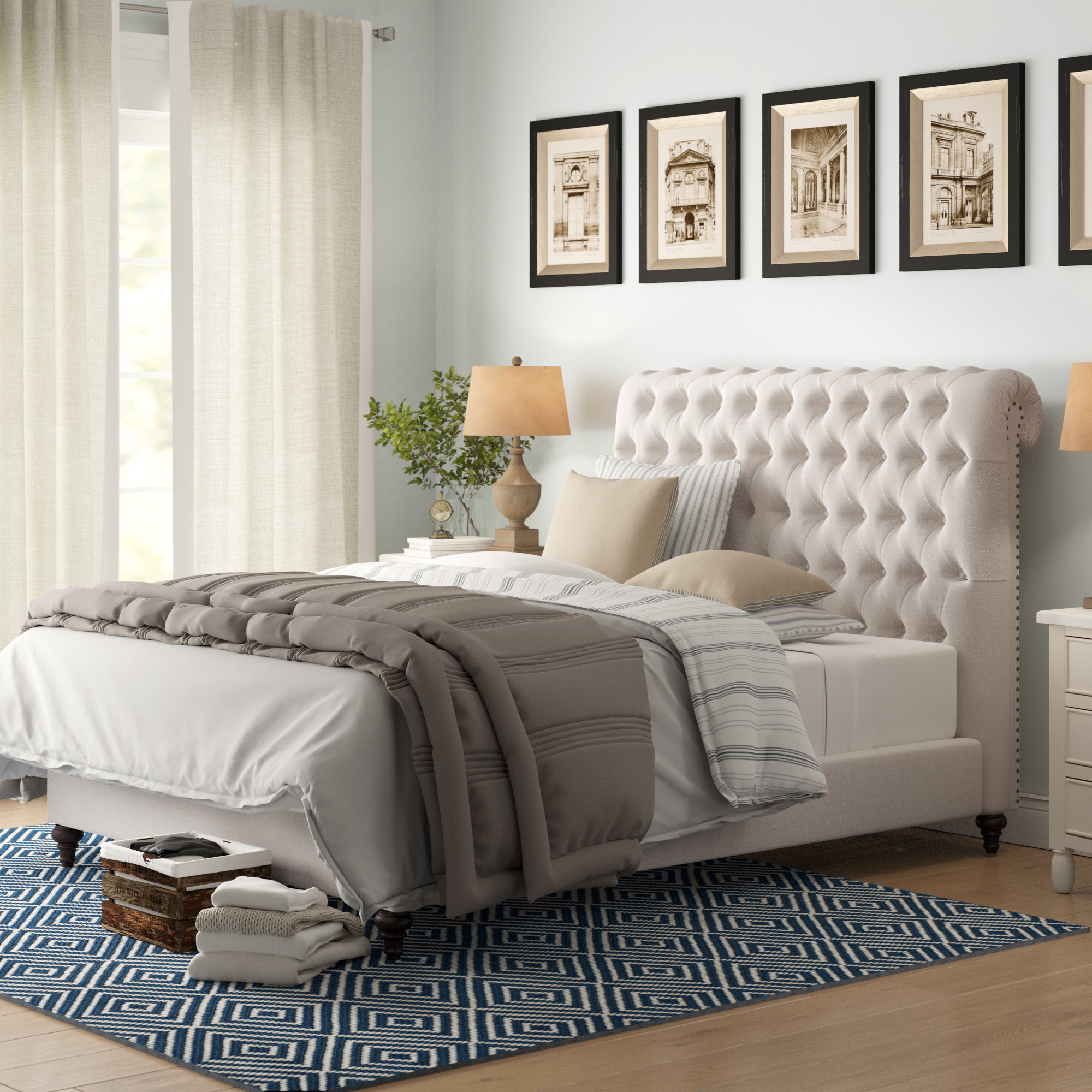 Birch Lane Heritage Devon Upholstered Sleigh Bed Reviews