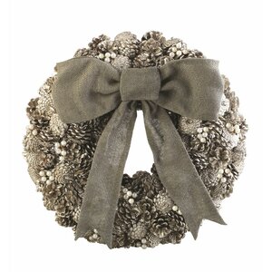 Cone & Pearl Wreath