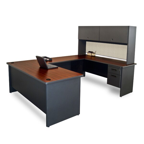 Crivello U Shape Executive Desk With Hutch By Red Barrel Studio