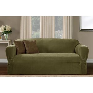 One Piece Box Cushion Loveseat Slipcover