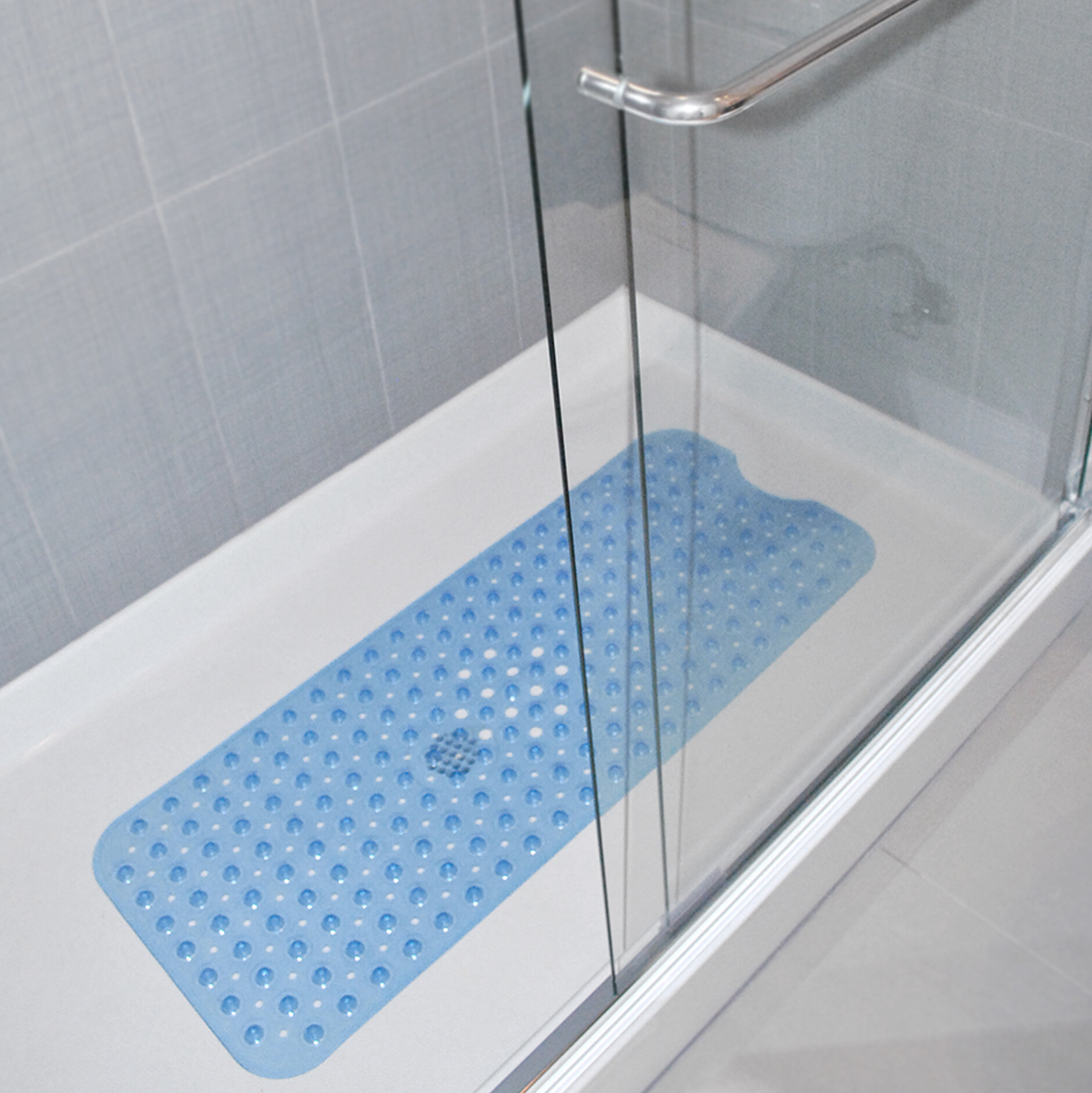 clear shower mat