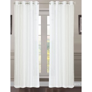 Alison Solid Semi-Sheer Grommet Curtain Panels (Set of 2)