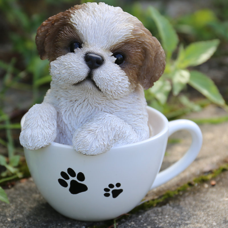 Hi Line Gift Ltd Teacup Shih Tzu Puppy Statue Reviews Wayfair Hi Line Gift Ltd Teacup Shih Tzu Puppy