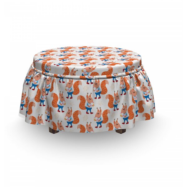 Animals Eating Ice Cream Ottoman Slipcover (Set Of 2) By East Urban Home