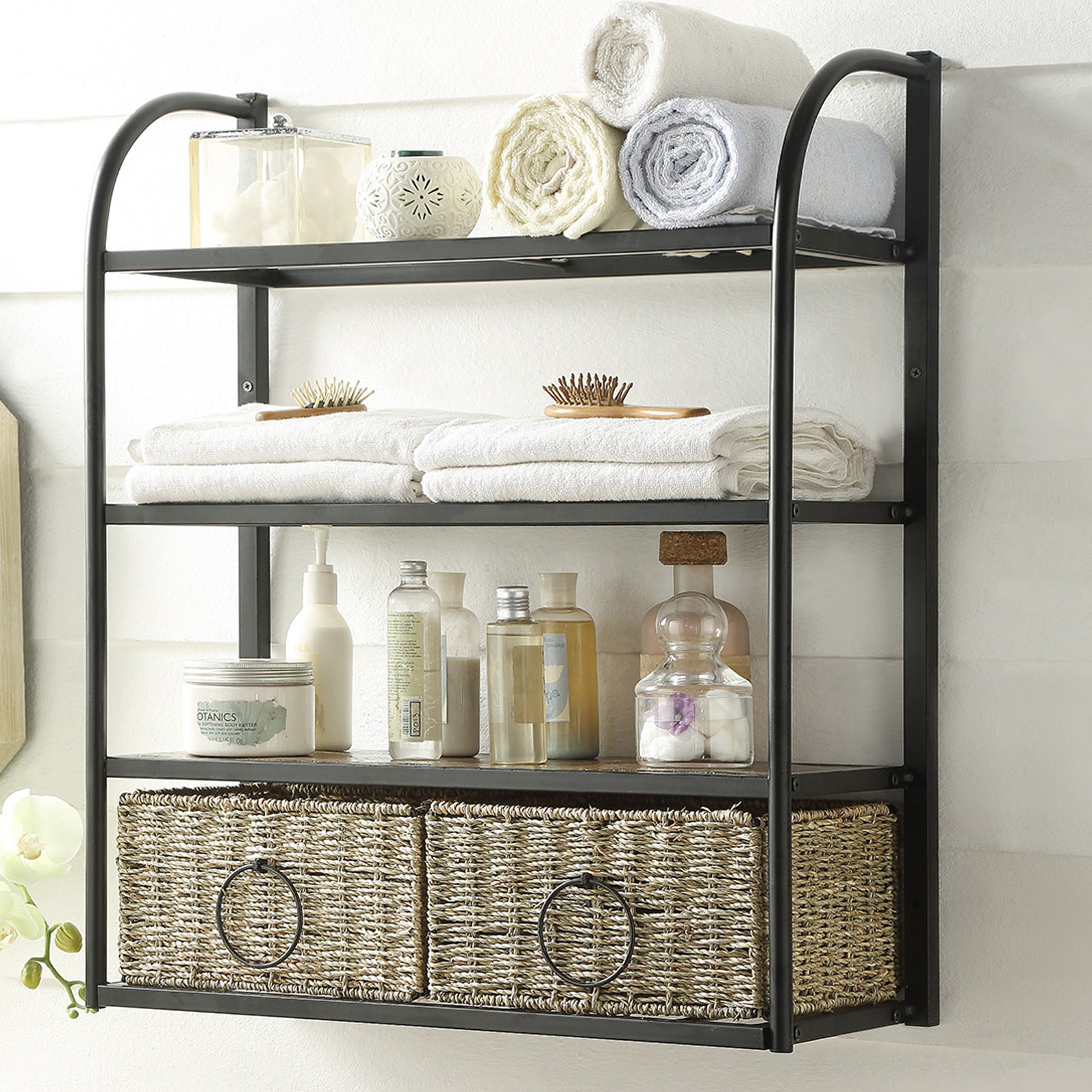 Kiowa Hanging Storage Rack With Basket Reviews Joss Main Kiowa Hanging Storage Rack With Basket