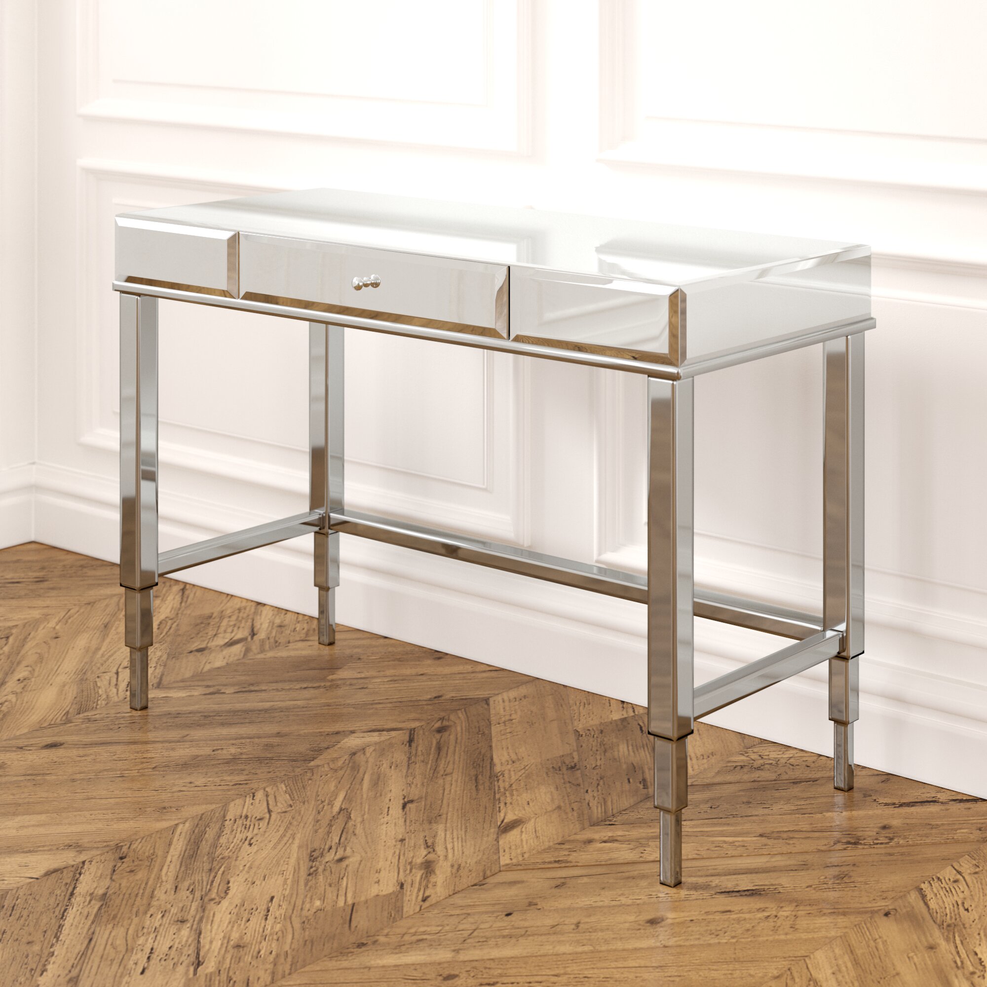 Willa Arlo Interiors Guidinha Glass Desk Reviews Wayfair