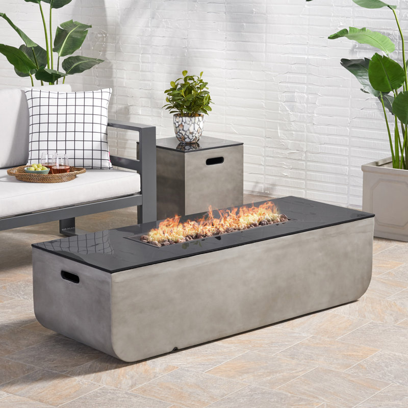 Concrete Fire Pit With Propane Tank Inside Images