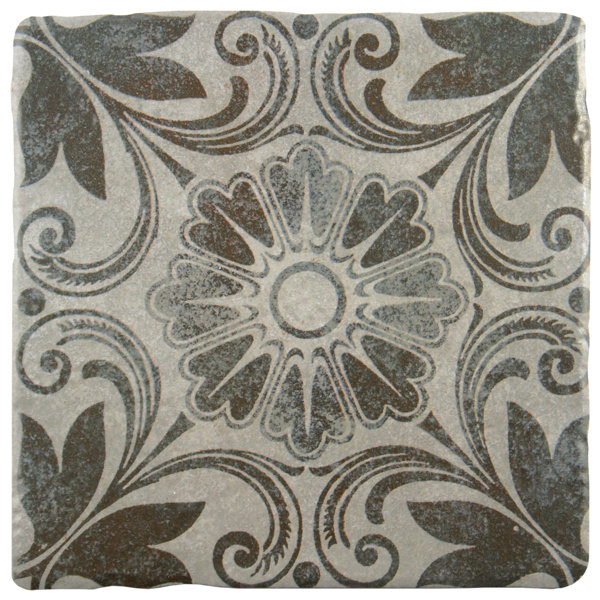 Diego 7.75 x 7.75 Ceramic Field Tile in Matte Gray/Brown by EliteTile