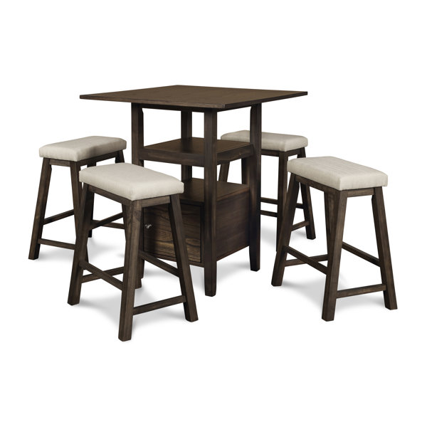 Bleeker 5 Piece Counter Height Dining Set by August Grove August Grove