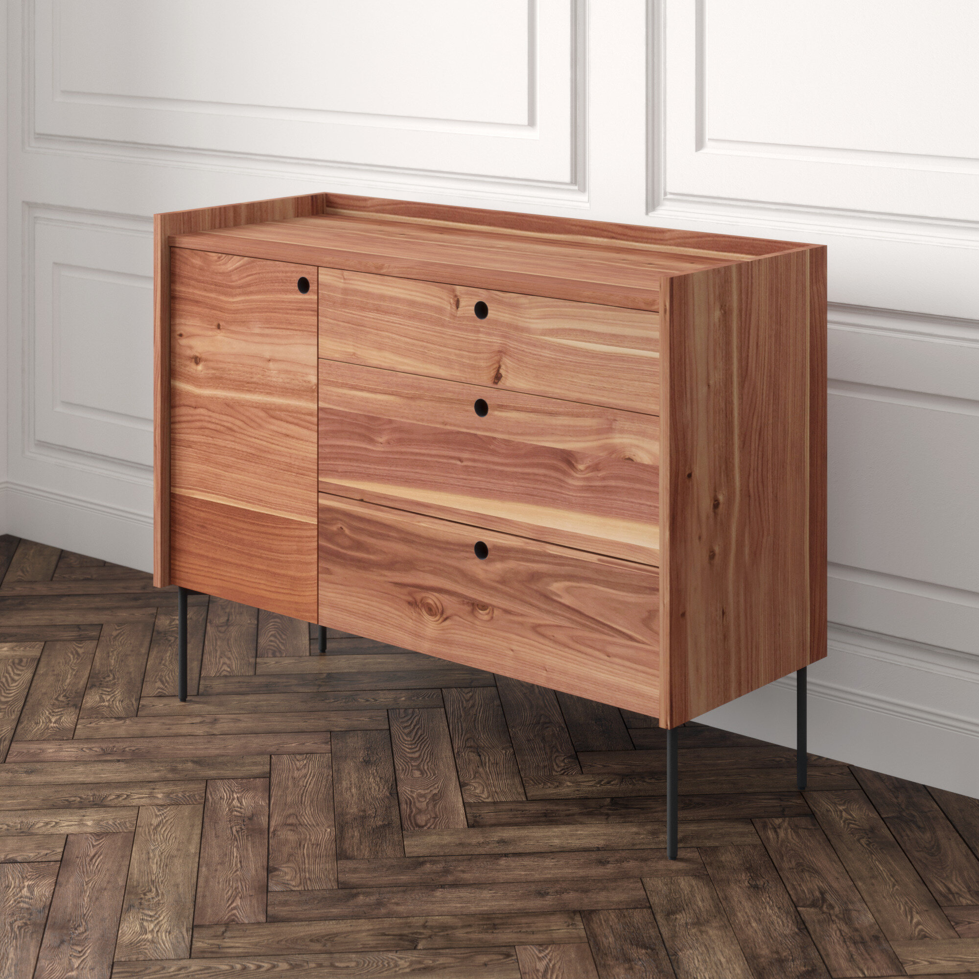 Blu Dot Peek 1 Door 3 Drawer Credenza Perigold