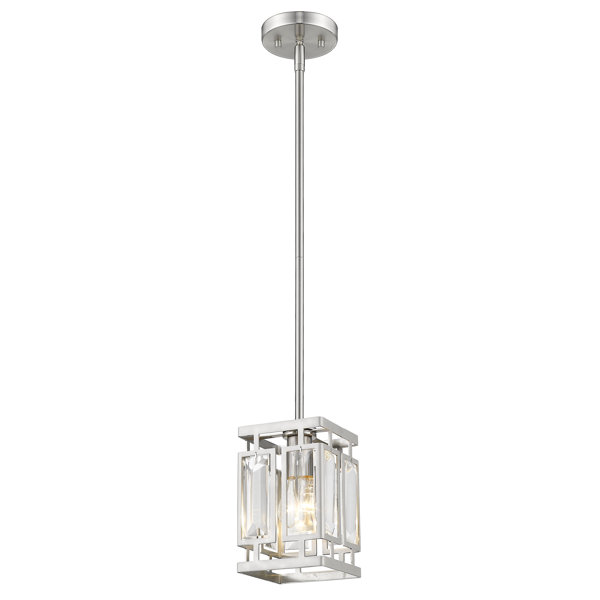 Everly Quinn Vella 1 Light Single Rectangle Pendant Wayfair Ca