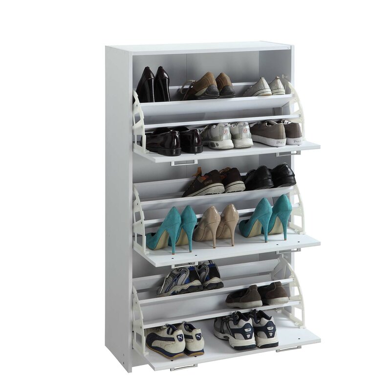 Latitude Run Triple 36 Pair Shoe Storage Cabinet Reviews Wayfair