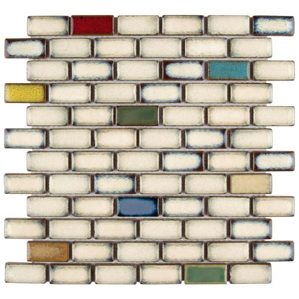 Essentia 0.91 x 1.89 Porcelain Mosaic Tile in Cascade by EliteTile