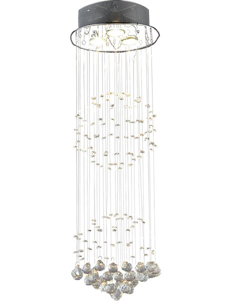 Shower 3-Light Crystal Chandelier by Warehouse of Tiffany