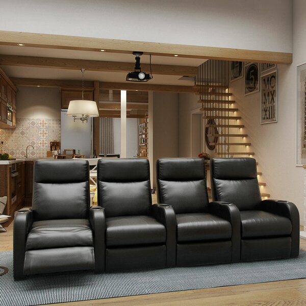 Lounger Home Theater Row Seating (Row Of 4) By Winston Porter