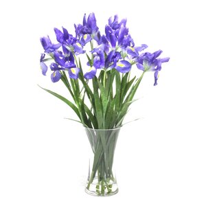 Faux Iris in Vase