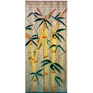 Bamboo Forest Graphic Print & Text Semi-Sheer Single Curtain Panel