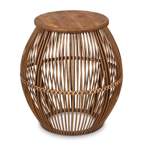 Pacheco Round Bamboo End Table By Bayou Breeze