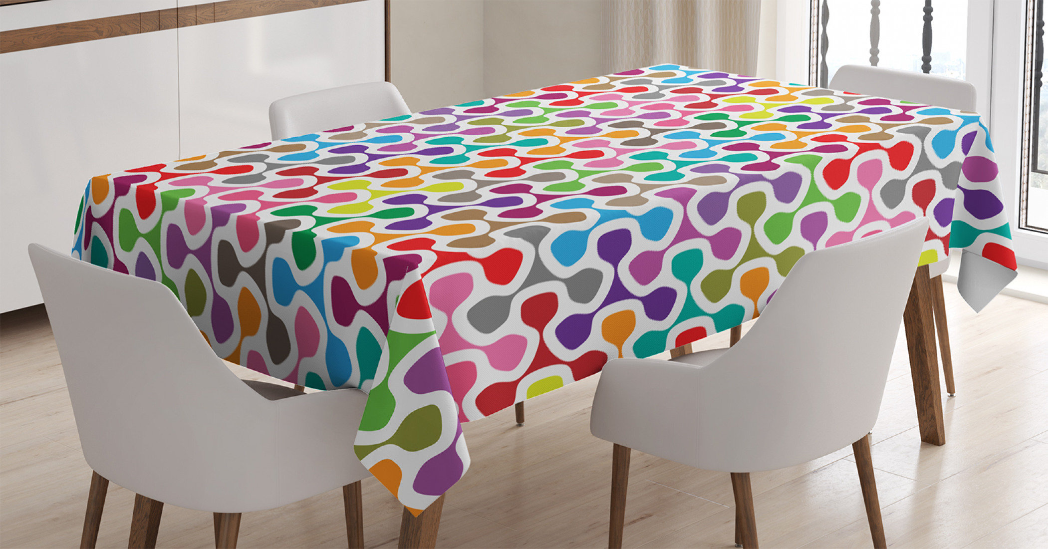 East Urban Home Ambesonne Colorful Tablecloth Colorful Patterns