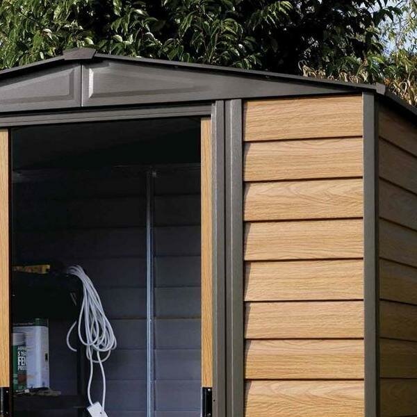 Rowlinson Woodvale 6 Ft. x 5 Ft. Metal Storage Shed 